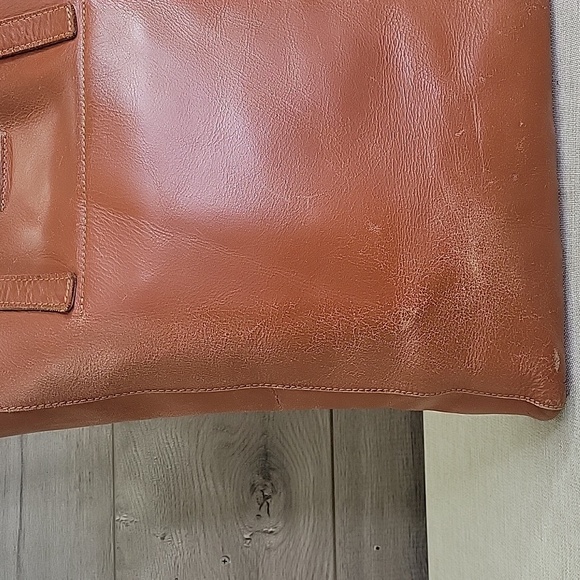 Anthropologie Cut & Paste Los Angeles Leather Tote Shoulder Bag - Picture 6 of 16